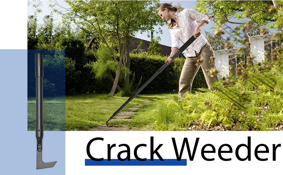 Crack Weeder Tool Long Handle Crack Weeder Crevice Weeding Tool L Shaped Multiple Sharp Blades Efficient Weeding for Narrow Spac