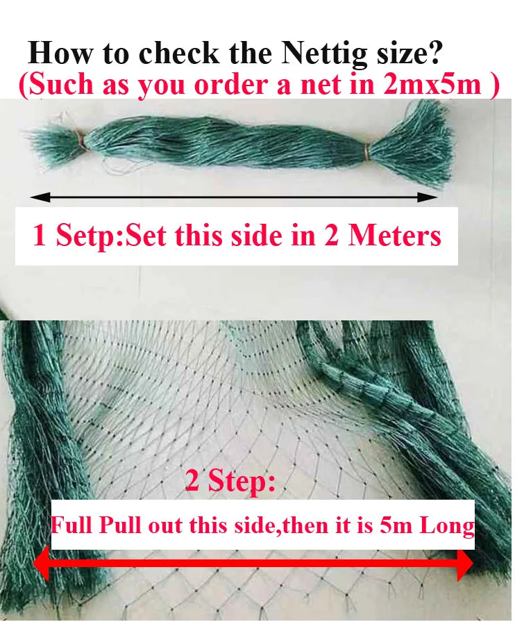 Bird Netting Heavy Duty Anti Bird Deer Protective Net Garden Netting for Crops Protecion Against Birds, Cat ,Deer and Animals