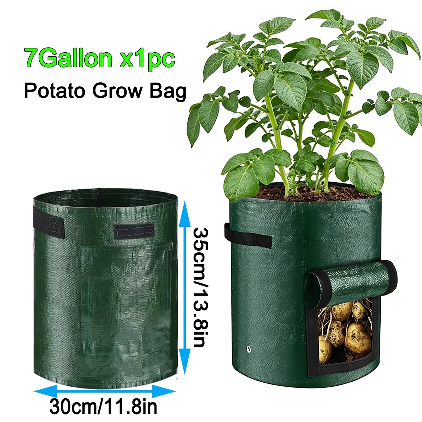50PCS 7 Gallon Grow Bags for Vegetables Plants with Handles Pots for Plants Form for Garden Flower Pots for Outdoor &Living Room