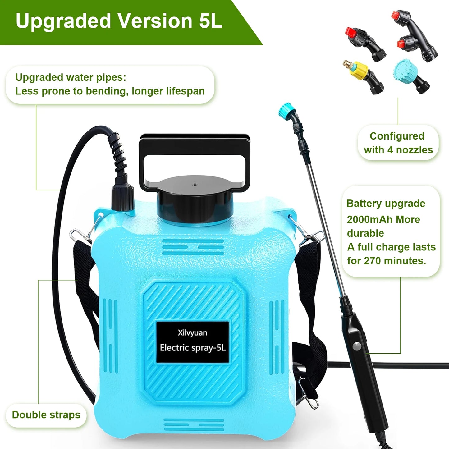 Portable Multi-purpose High Pressure Disinfection Spraying Machine Ultra Long Endurance Electric Sprayer for Farms Orchard 5L/8L