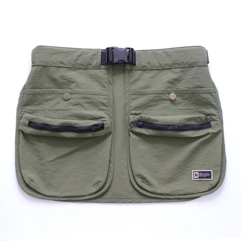 Waterproof Multi-pocket Half Apron Makeup Artist Hairdresser Outdoor Running Waist Apron