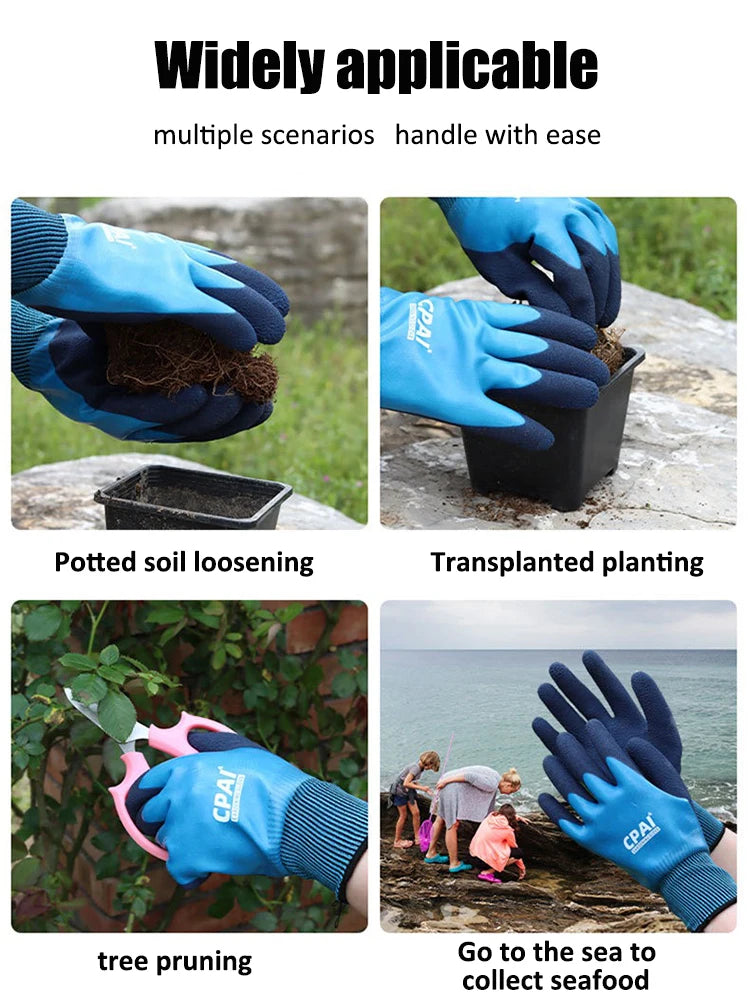Anti-Stab Anti-Prick Waterproof Gardening Gloves for Rose Planting Weeding Digging Seaside Picking Florist Gardener