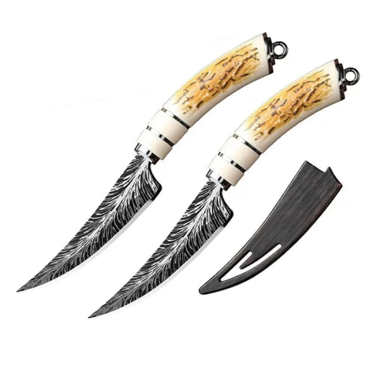 Sharp curved blade, sharp satin finish fruit knife, portable plastic handle boning knife