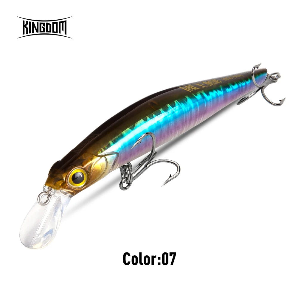 Kingdom Sinking Minnow Saltwater Fishing Lures Crankbait Hard Baits Good Action Wobblers Artificial Trout Lure For Sea Bass
