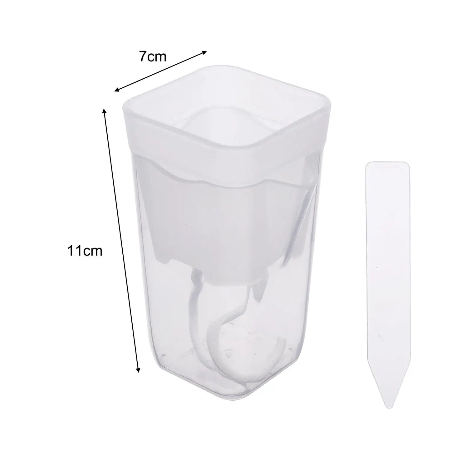 5/1pcs Transparent Self Watering Pots Automatic Absorbent Cotton Wick Plant Pot Garden Seedlings Flowerpot Nursery Cups Planters