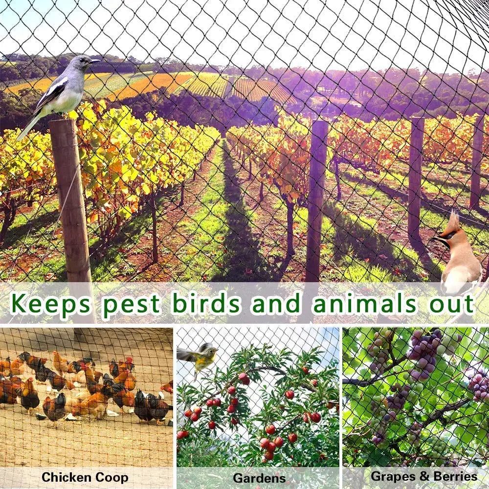 Bird Netting Heavy Duty Anti Bird Deer Protective Net Garden Netting for Crops Protecion Against Birds, Cat ,Deer and Animals