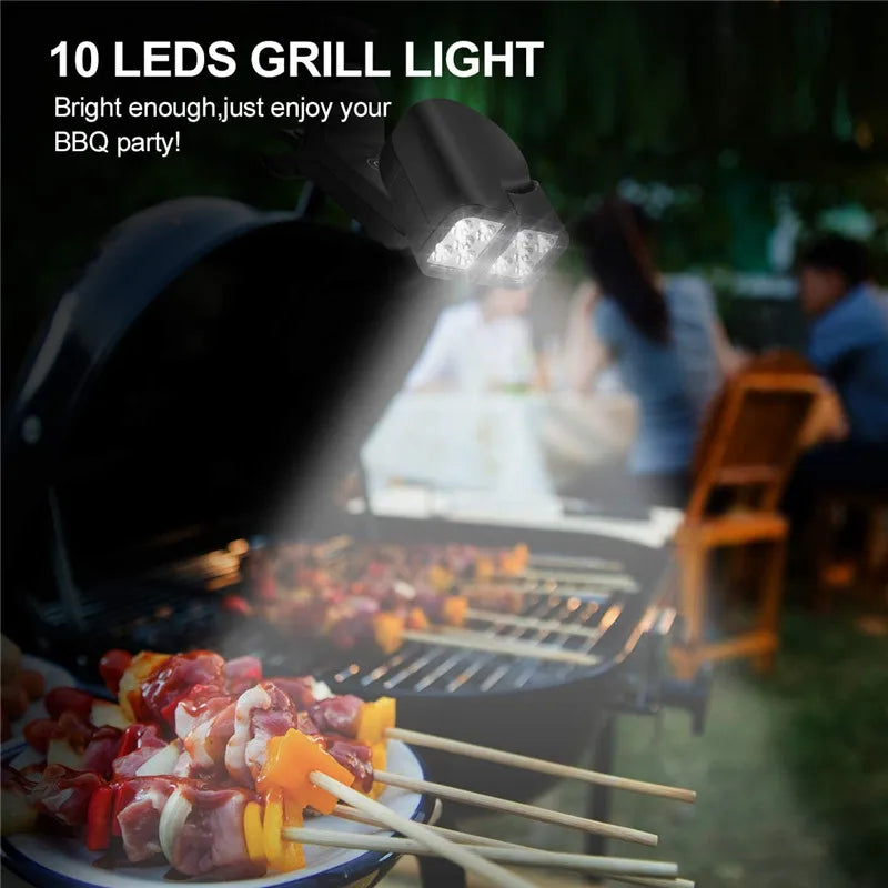 Double Head Grill Lights Heat Resistant Multifunctional Night Fishing LED Lamp For BBQ Super-Bright Flexible Portable Rotatable