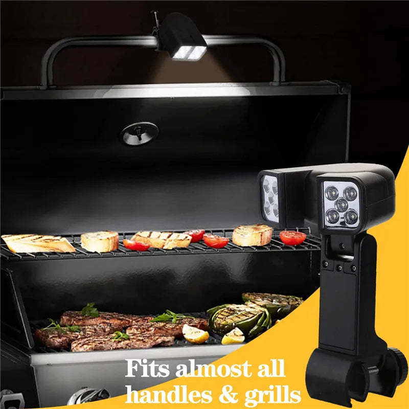 Double Head Grill Lights Heat Resistant Multifunctional Night Fishing LED Lamp For BBQ Super-Bright Flexible Portable Rotatable
