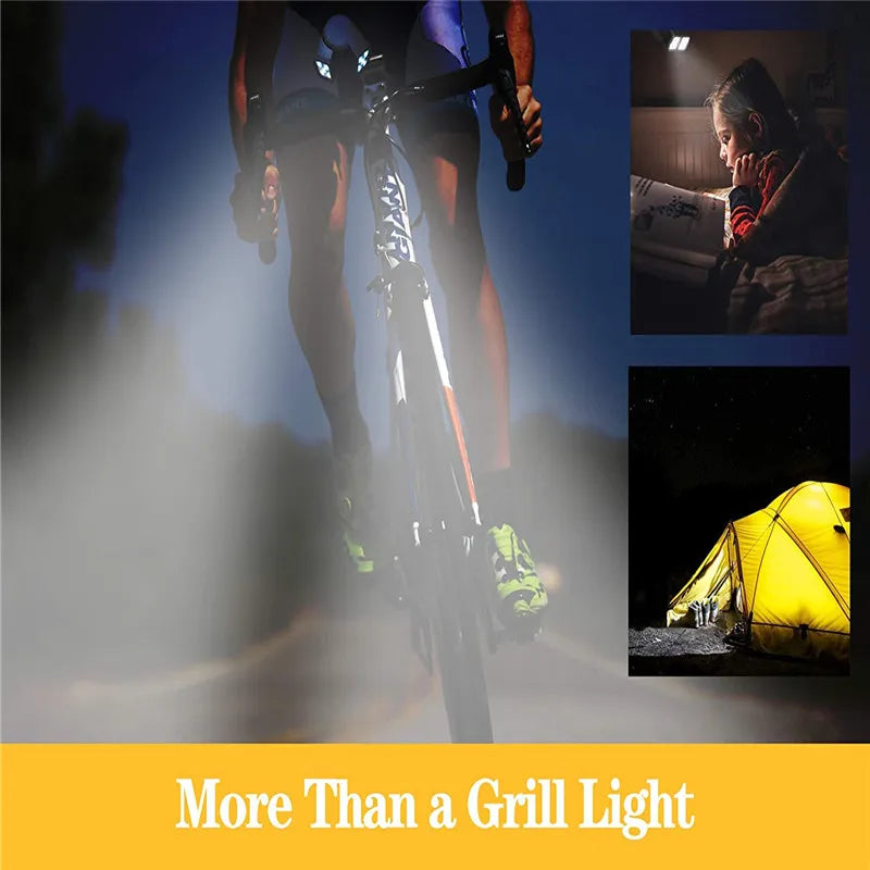 Double Head Grill Lights Heat Resistant Multifunctional Night Fishing LED Lamp For BBQ Super-Bright Flexible Portable Rotatable
