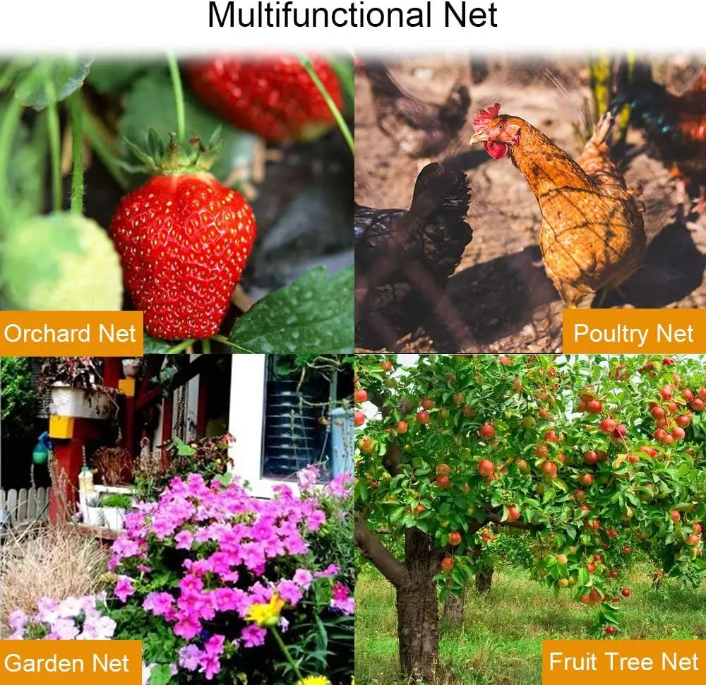 Bird Netting Heavy Duty Anti Bird Deer Protective Net Garden Netting for Crops Protecion Against Birds, Cat ,Deer and Animals