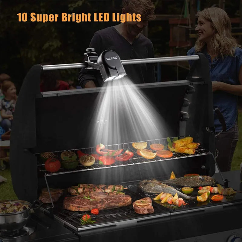 Double Head Grill Lights Heat Resistant Multifunctional Night Fishing LED Lamp For BBQ Super-Bright Flexible Portable Rotatable