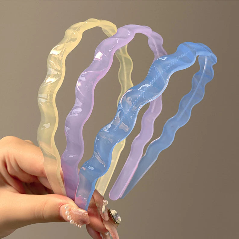 Cute Candy Jelly Color Hairbands with Tooth for Women Girls Anti-Skid Hairband Wash Face Hair Bands Korean Hair Accessories