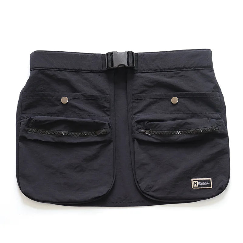 Waterproof Multi-pocket Half Apron Makeup Artist Hairdresser Outdoor Running Waist Apron