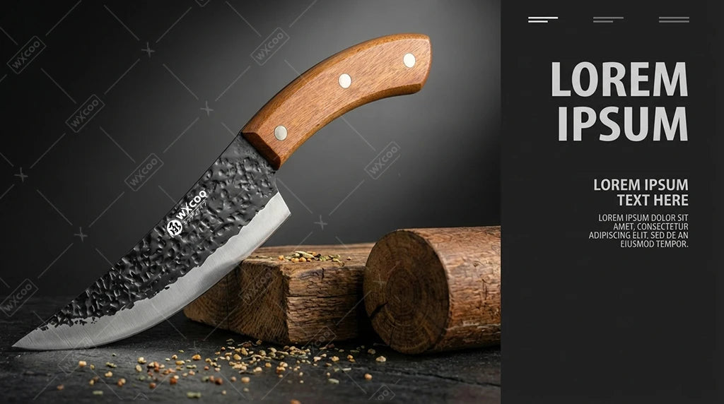 WXCOO Hand Forged Chef Knife Full Tang Butcher Knife Meat Cleaver for Cutting Meat Vegetables Kitchen Cooking Boning Knife