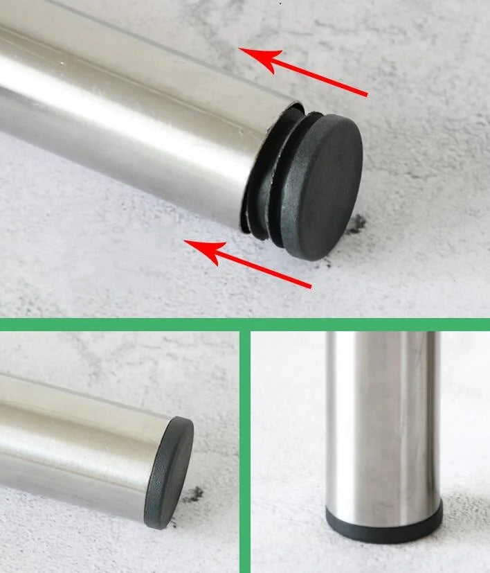 PE Plastic Black Round Pipe Plug 12 14 16 19 20 22 25 28 30~76mm Chair Non-Slip Foot Pads Sealing Cover 2-20pcs