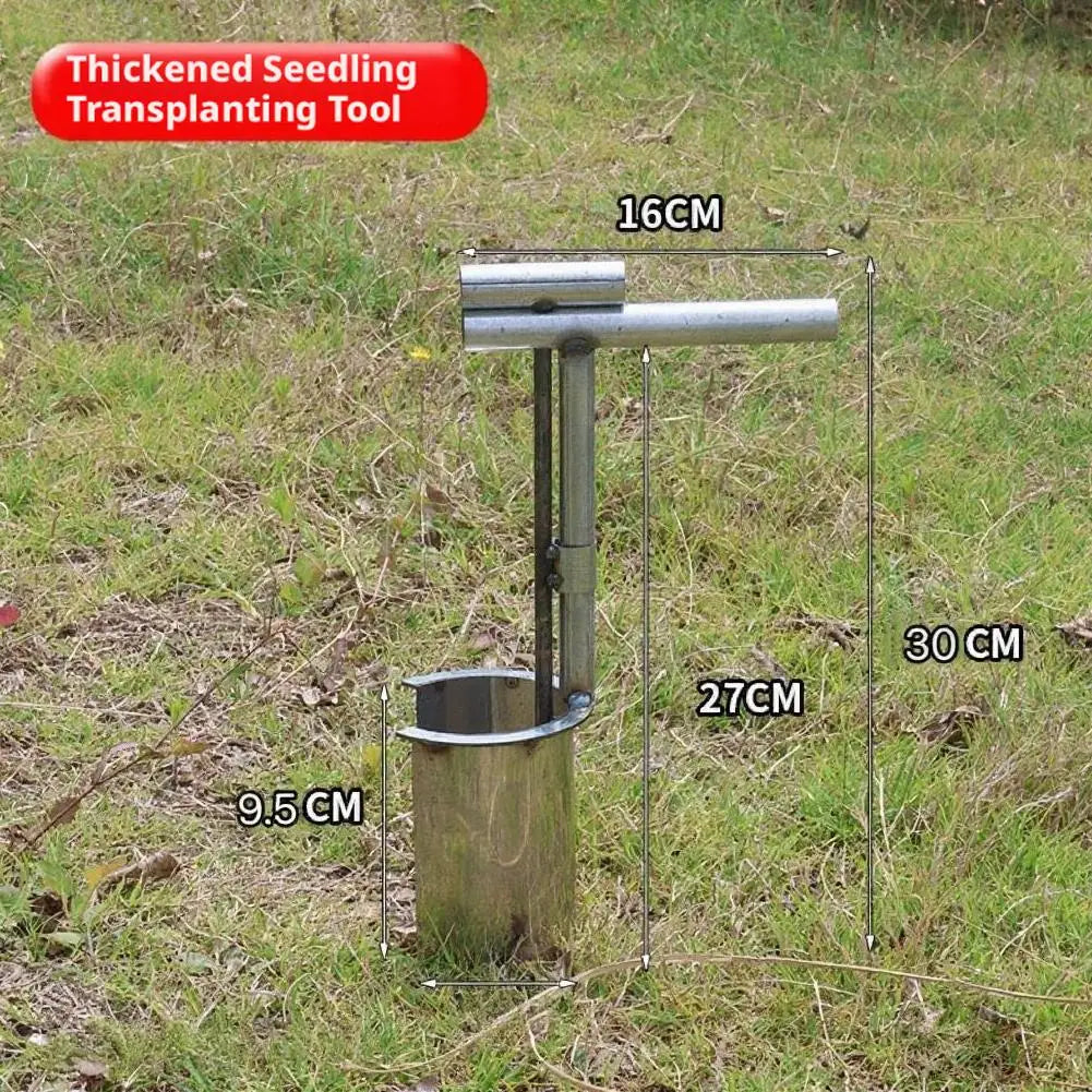 Stainless Steel Seedling Transplanter Handheld Planting Tool Wear-resistant Soil Sampler For Plant and Fruit Tree