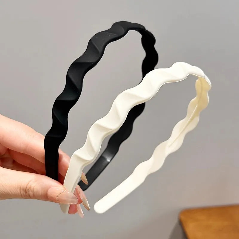 Solid Wave Plastic Hairband For Women Girls Sweet Hair Ornament Headband Hair Hoop Hair Band Fashion Hair Accessories