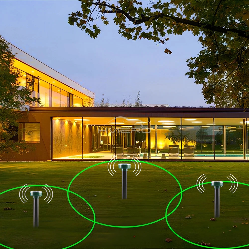 1/2/4/8 Solar Powered Ultrasonic Sonic  Mole Pest Rodent Repeller Repellent Yard Outdoor Lamp Backyard Farmland Mouse Repeller