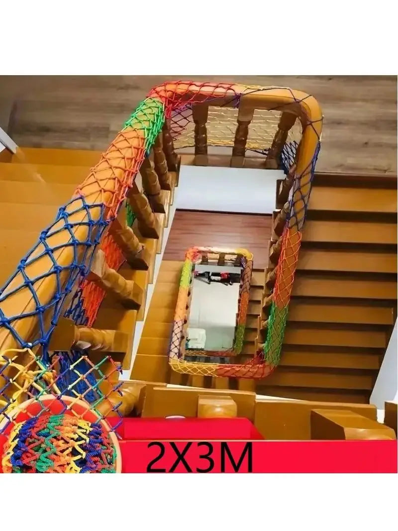 Colorful Nylon Mesh Child Safety Net Anti Falling Net Balcony Window Staircase Deck Football Field Fence Protection Baby Cat Dog