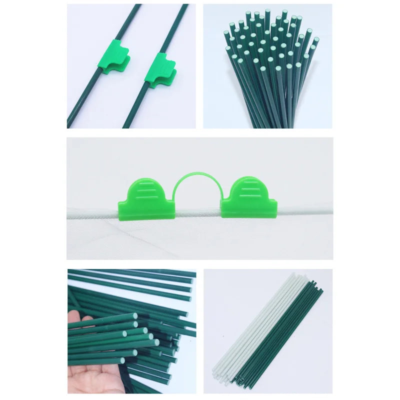 Gardening Small Arch Shed Support Frame Vegetable Garden Greenhouse Fiberglass Support Rod