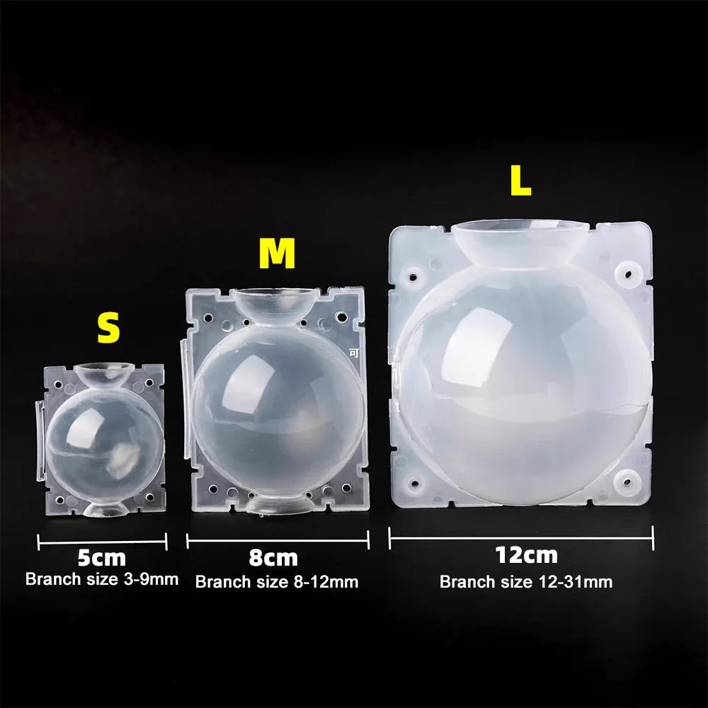 5/8/12cm Air Layering Pods Plant Rooting Ball High Pressure Propagation Root Grow Box Graft Breeding Case Planting Nursery Pot
