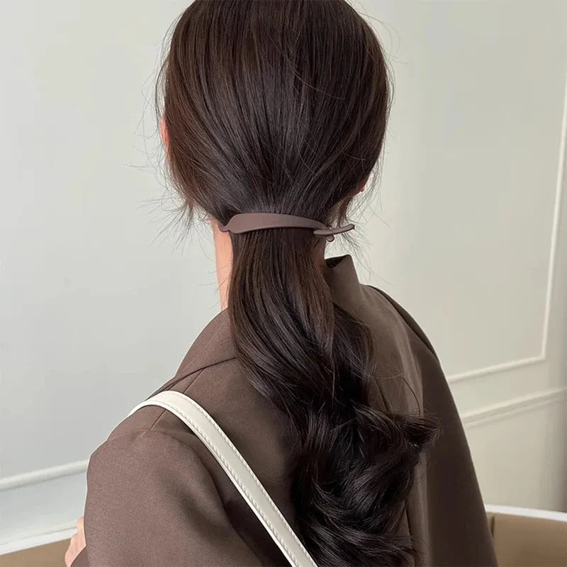 2pcs Simple Fashion Banana Clip Vertical Clip Ponytail Hair Clip Elegant Temperament Hair Accessories for Women to Wear