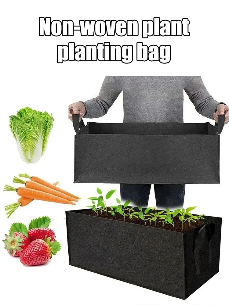 Garden Square Felt Growing Bucket Plant Growth Bag Multi-Functional Vegetable Plant Non-Woven Felt Growing Bag