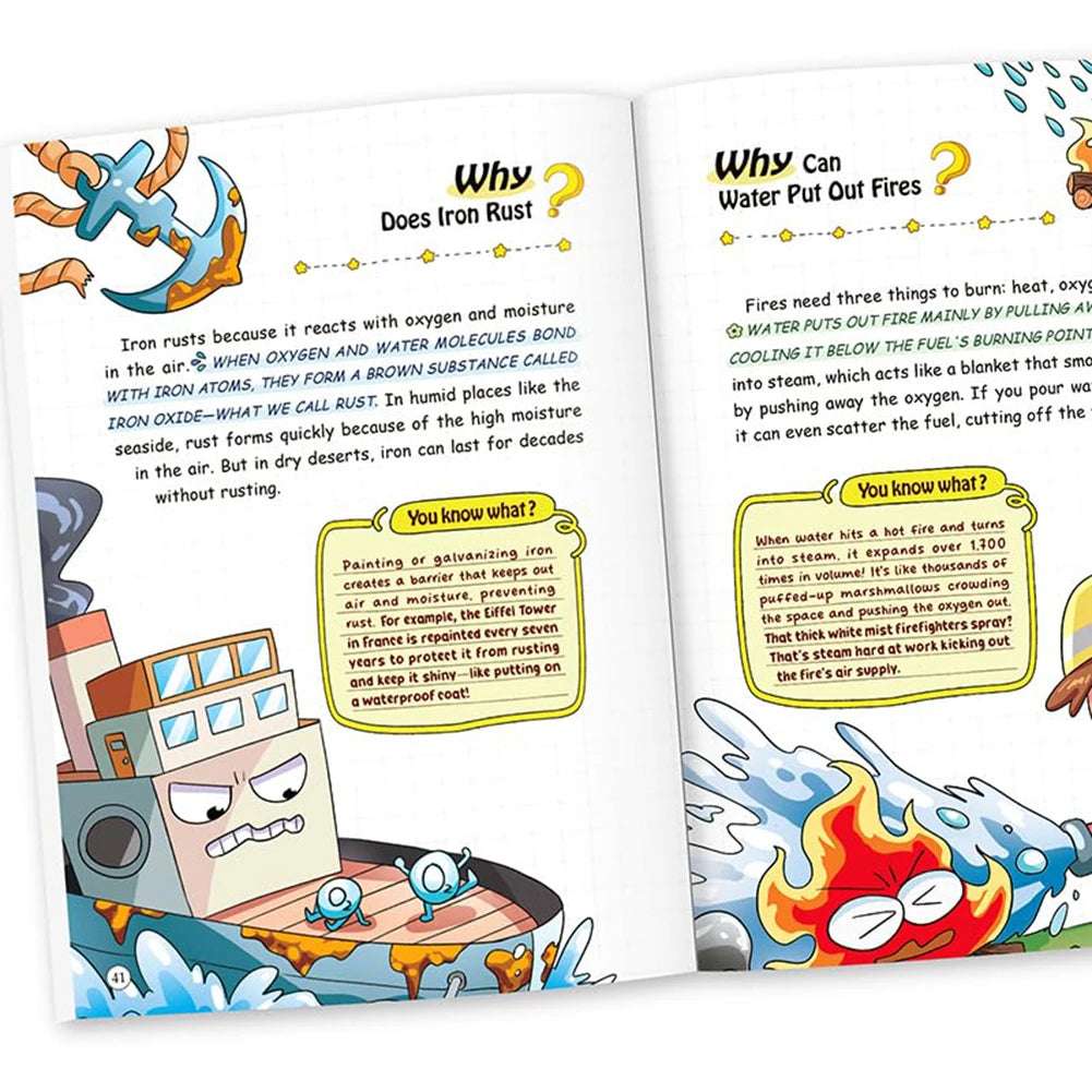 Children's Encyclopedia 100000 WHYS,Science Cartoon Book for Children Early Education STEM Learn,Extracurricular Reading for Kid