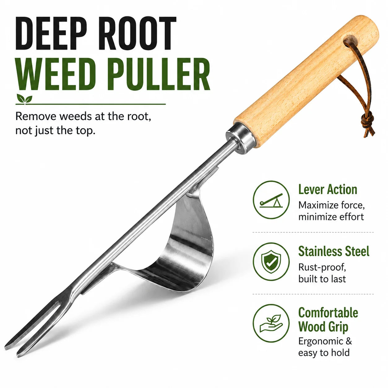 Manual Weed Remover, Stainless Steel Spatula Weed Puller, Garden Crack Weeder for Yard Patio Hoe Gardening Tool