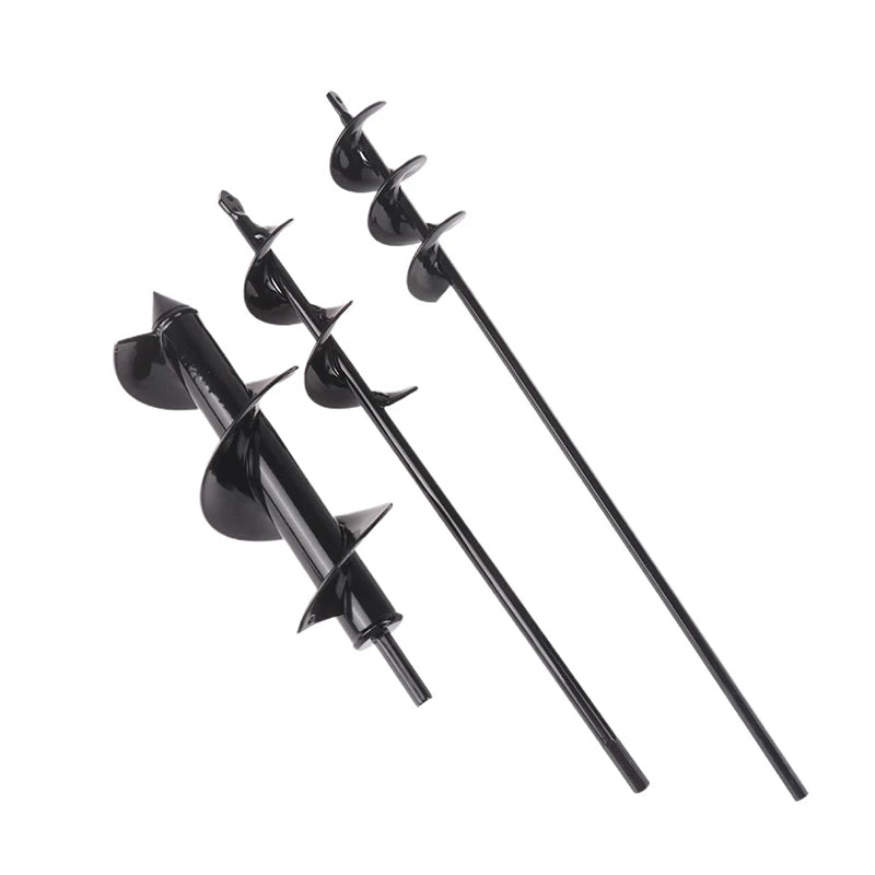 1 Pc Spiral Pole Auger Set Garden Planting Flowers Plant Supplies Loose Soil Digging Hole Metal Drill Bit Garden Power Tools