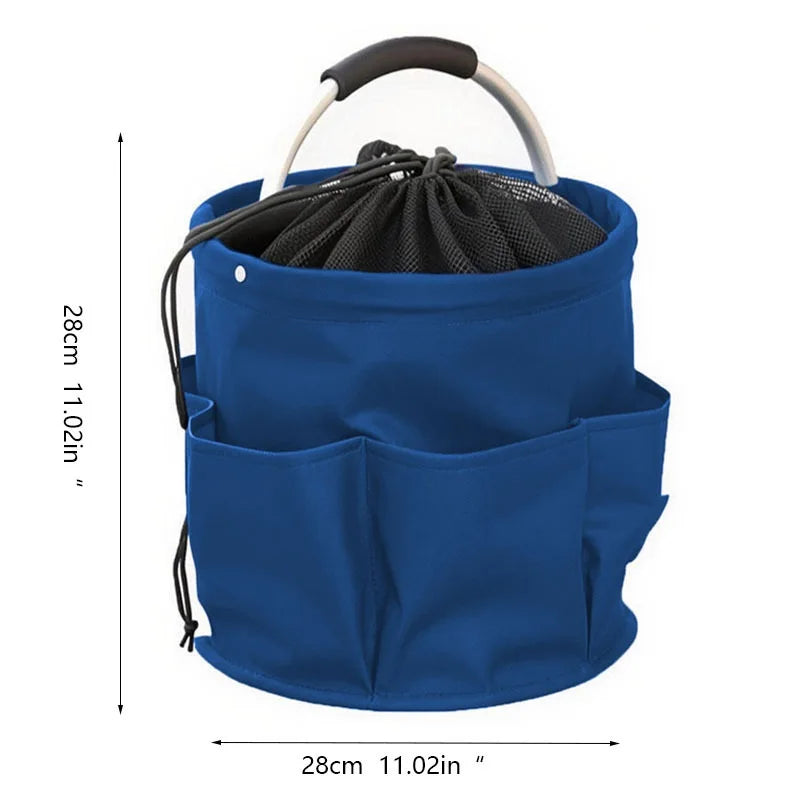 17L Large Storage Organiser Bag Folding Basket Picnic Tote Outdoor Cleaning Caddy with Handle Tool Bag Cleaning Supplies