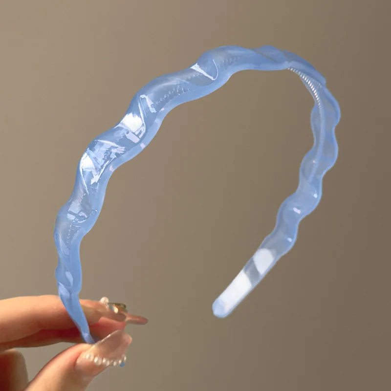 Cute Candy Jelly Color Hairbands with Tooth for Women Girls Anti-Skid Hairband Wash Face Hair Bands Korean Hair Accessories