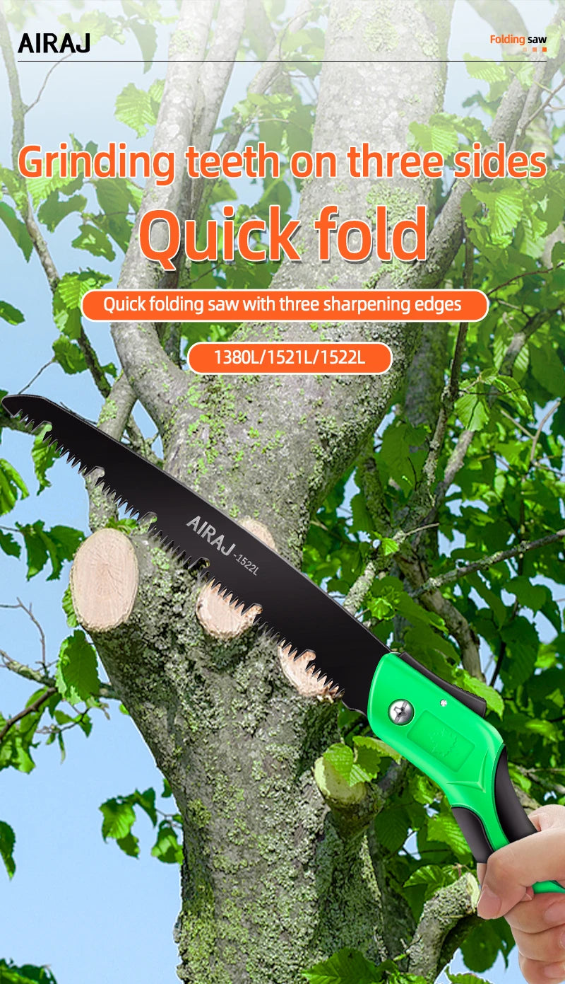AIRAJ Multifunctional Folding Saw Steel Sharp And Wear-Resistant Portable Household Hand Saw Woodworking Saw