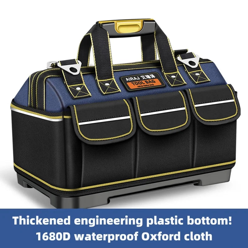 AIRAJ Multifunctional Tool Bags 1680D Oxford Cloth Electrician Bags Waterproof and Wear-Resistant High Capacity Storage Bags