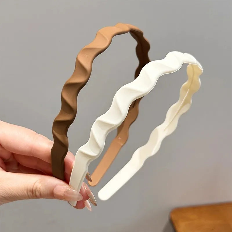 Solid Wave Plastic Hairband For Women Girls Sweet Hair Ornament Headband Hair Hoop Hair Band Fashion Hair Accessories
