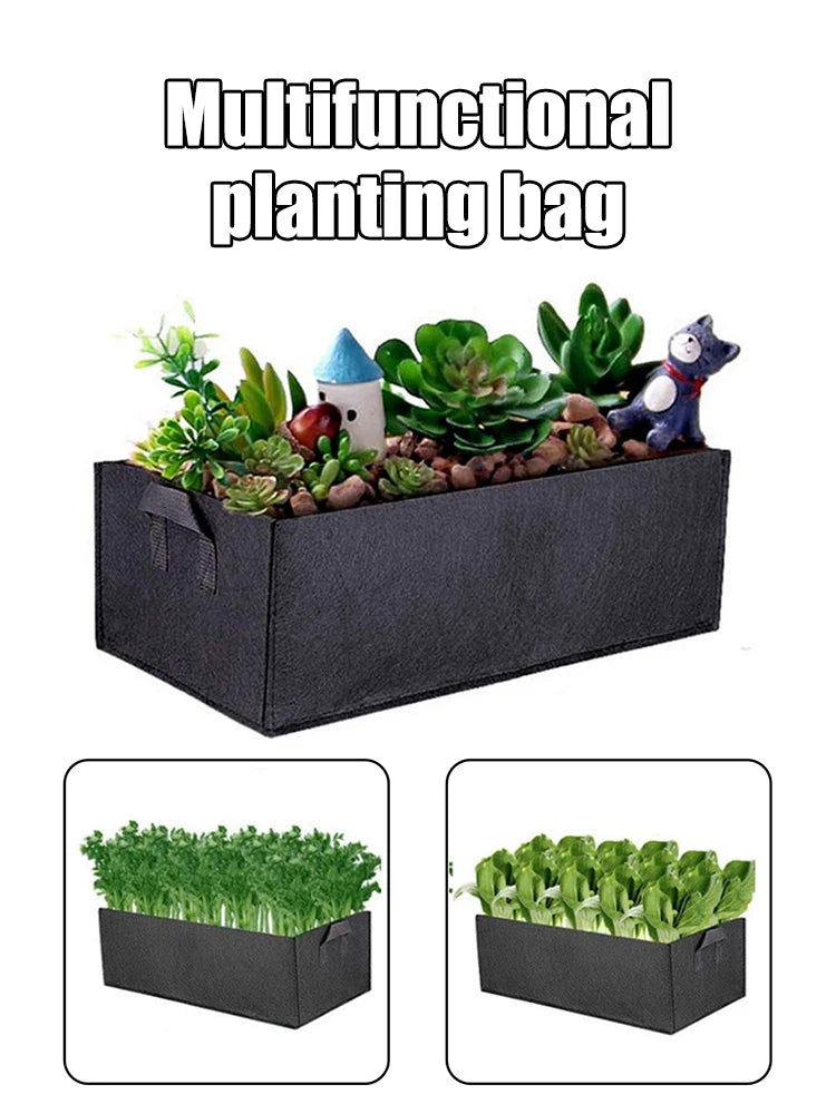 Garden Square Felt Growing Bucket Plant Growth Bag Multi-Functional Vegetable Plant Non-Woven Felt Growing Bag