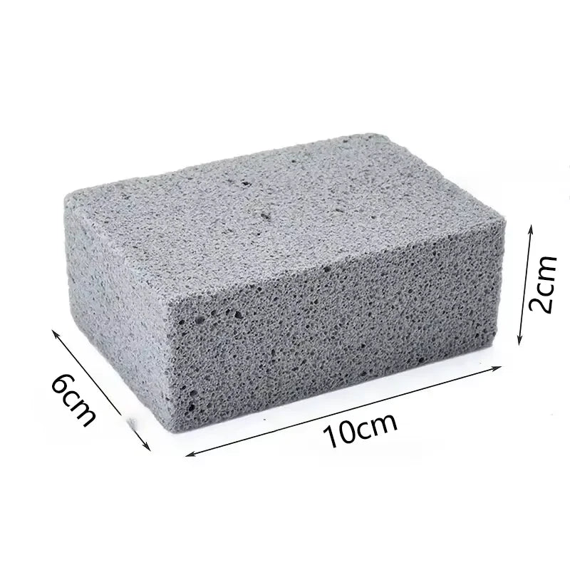 1PC BBQ Grill Cleaning Brush with Pumice Brick Block - Outdoor Kitchen Barbecue Cleaning Tool for Grill Rack