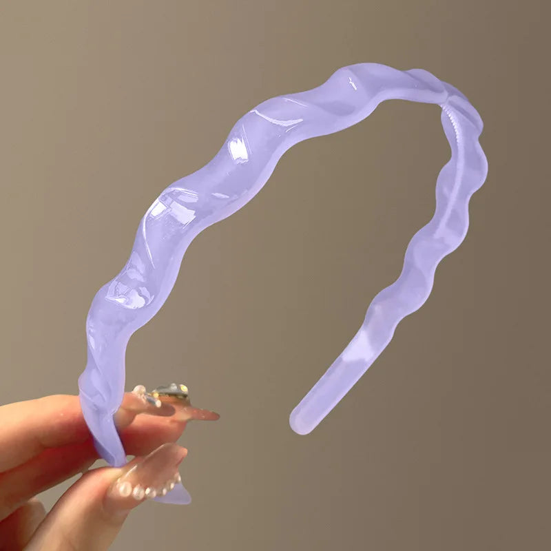 Cute Candy Jelly Color Hairbands with Tooth for Women Girls Anti-Skid Hairband Wash Face Hair Bands Korean Hair Accessories