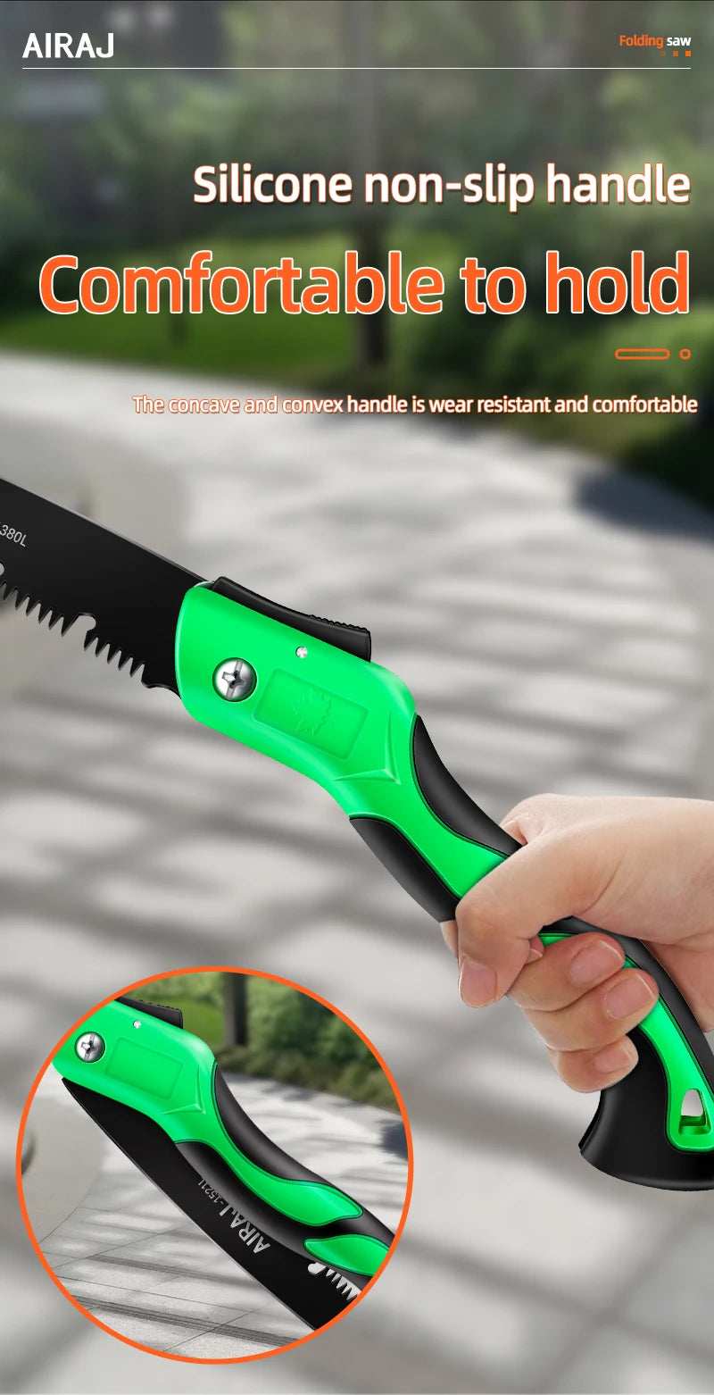 AIRAJ Multifunctional Folding Saw Steel Sharp And Wear-Resistant Portable Household Hand Saw Woodworking Saw