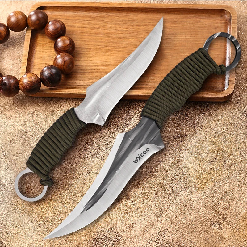 WXCOO Kitchen Knife Hand-Forged Butcher Cleaver BBQ Knife Stainless Steel Boning Knife Fruit Paring Cooking Kitchen Accessories