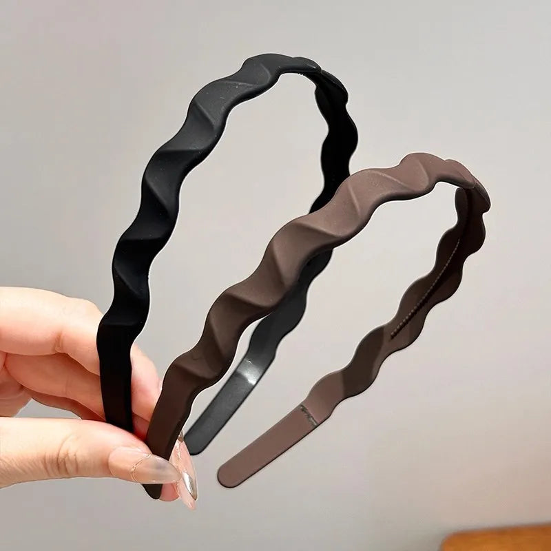 Solid Wave Plastic Hairband For Women Girls Sweet Hair Ornament Headband Hair Hoop Hair Band Fashion Hair Accessories