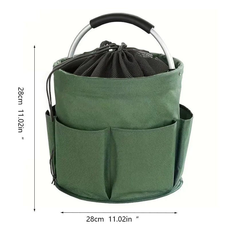 17L Large Storage Organiser Bag Folding Basket Picnic Tote Outdoor Cleaning Caddy with Handle Tool Bag Cleaning Supplies