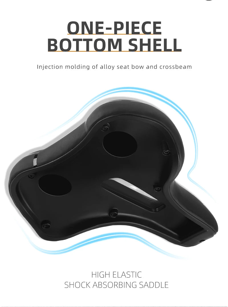 WEST BIKING MTB Bike Bicycle Saddle Rail Hollow Breathable Absorption Rainproof Soft Comfortable Sponge Casual Road Cycling Seat