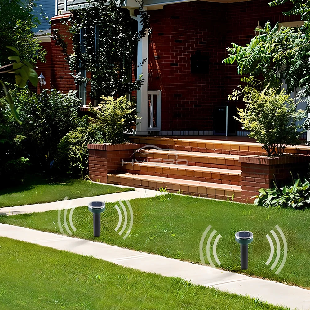 1/2/4/8 Solar Powered Ultrasonic Sonic  Mole Pest Rodent Repeller Repellent Yard Outdoor Lamp Backyard Farmland Mouse Repeller