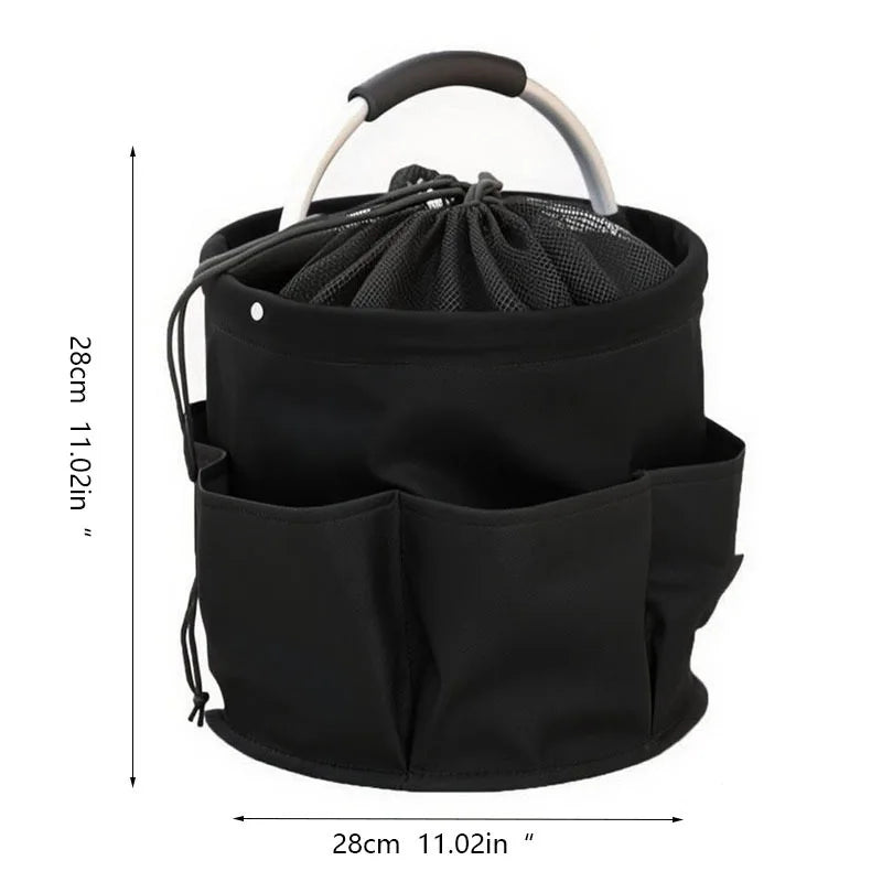 17L Large Storage Organiser Bag Folding Basket Picnic Tote Outdoor Cleaning Caddy with Handle Tool Bag Cleaning Supplies