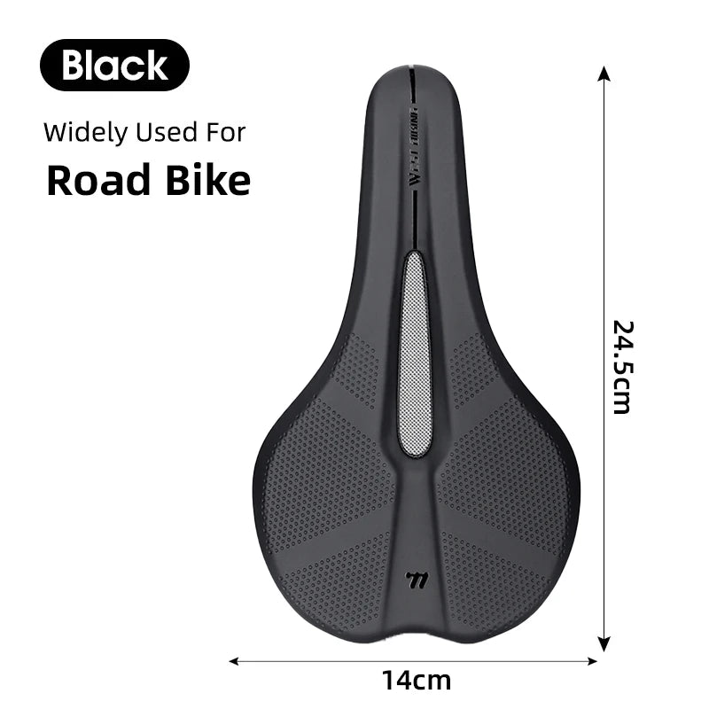 WEST BIKING MTB Bike Bicycle Saddle Rail Hollow Breathable Absorption Rainproof Soft Comfortable Sponge Casual Road Cycling Seat