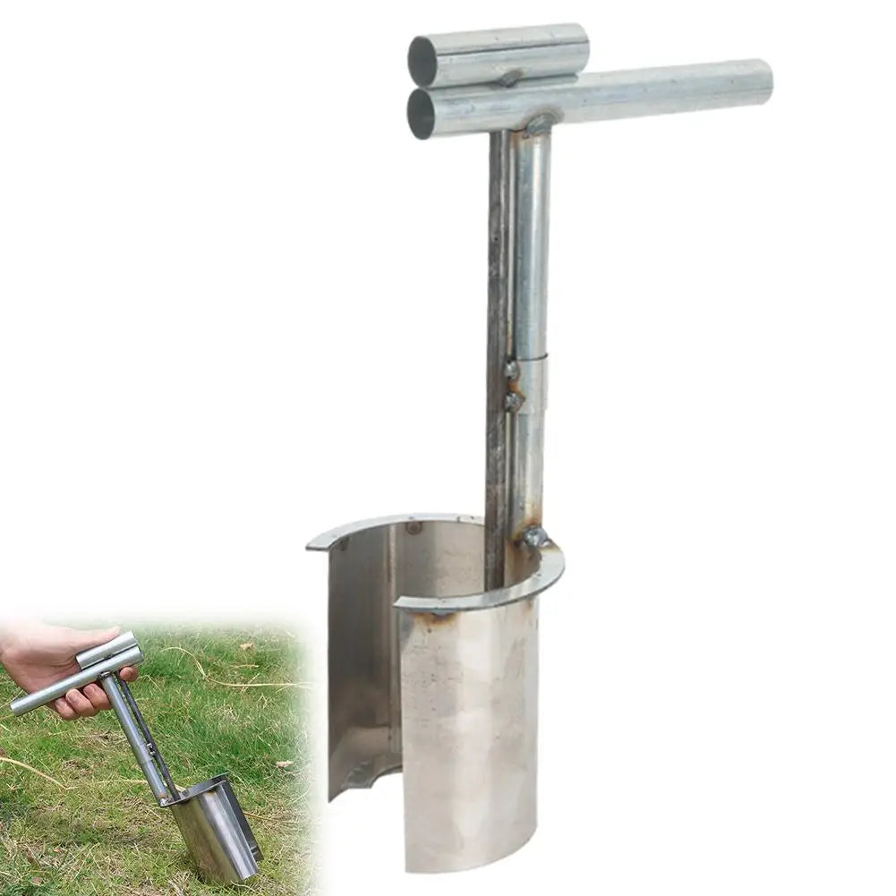 Stainless Steel Seedling Transplanter Handheld Planting Tool Wear-resistant Soil Sampler For Plant and Fruit Tree