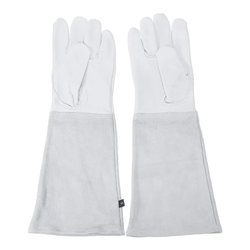 1 Pair Gardening Rose Pruning Gauntlet Heavy Duty Gloves Thorn Proof Long Sleeve Work Welding Garden Gloves