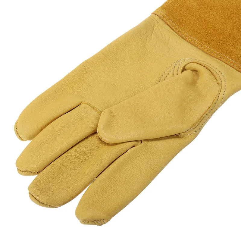 1 Pair Gardening Rose Pruning Gauntlet Heavy Duty Gloves Thorn Proof Long Sleeve Work Welding Garden Gloves