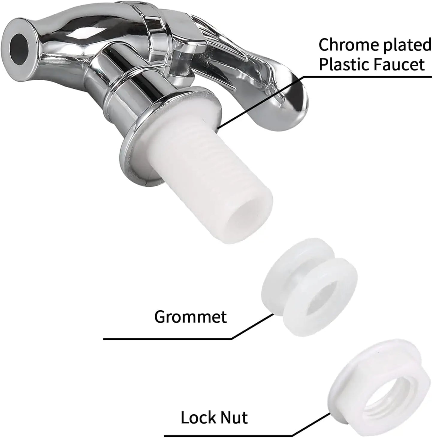 Food Grade Electroplated Plastic Beverage Faucet Cans Juice Dispenser Containers Bucket Tap Switch Valve for Home Bar Use